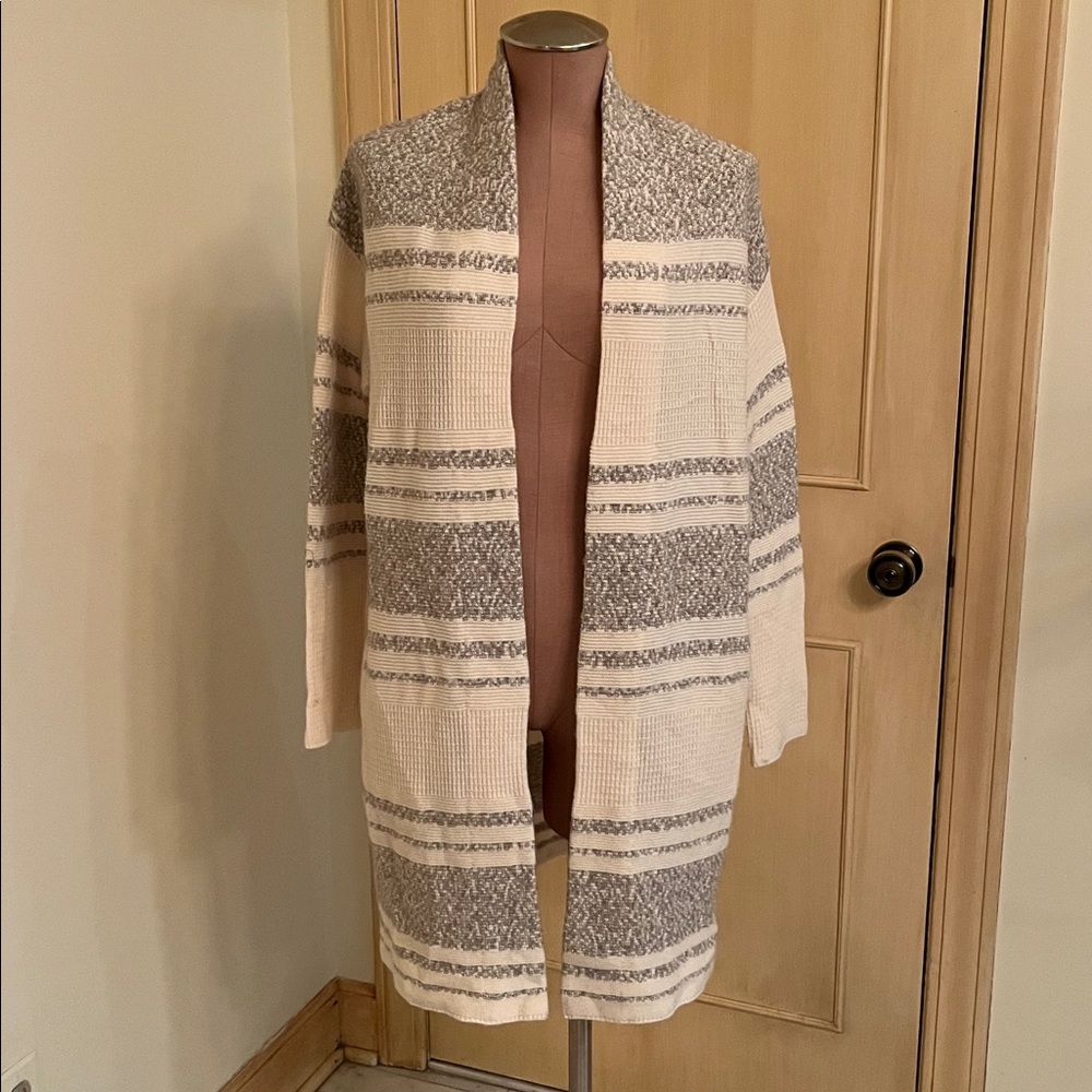 ATHLETA Wool Cashmere Panorama Point Cabin/Office Cream/Tan Cardigan Sweater XS